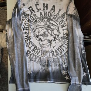 Archaic Black and White Graphic Shirt